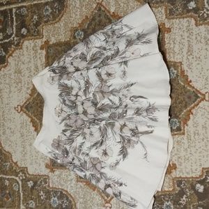 White House Black Market woman's size 4 poodle design lined skirt w sequins